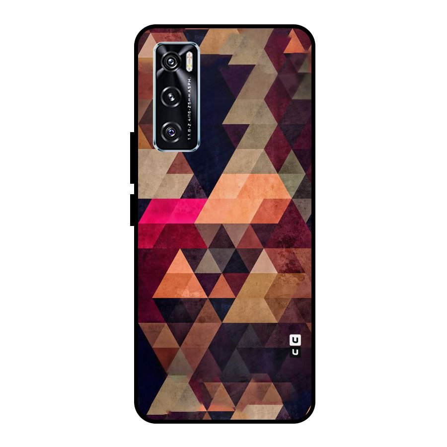 Abstract Beauty Triangles Metal Back Case for Vivo V20 SE