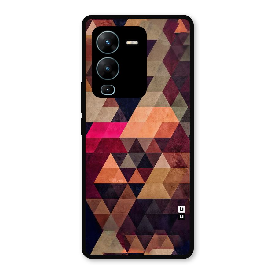 Abstract Beauty Triangles Metal Back Case for Vivo V25 Pro