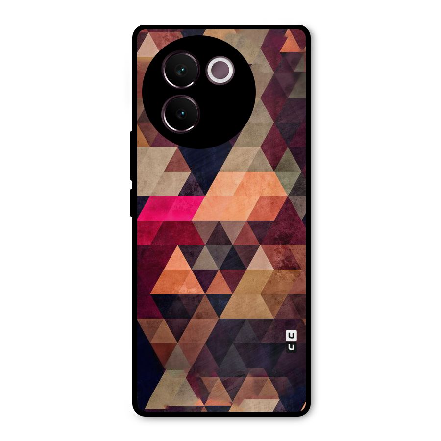 Abstract Beauty Triangles Metal Back Case for Vivo V30e