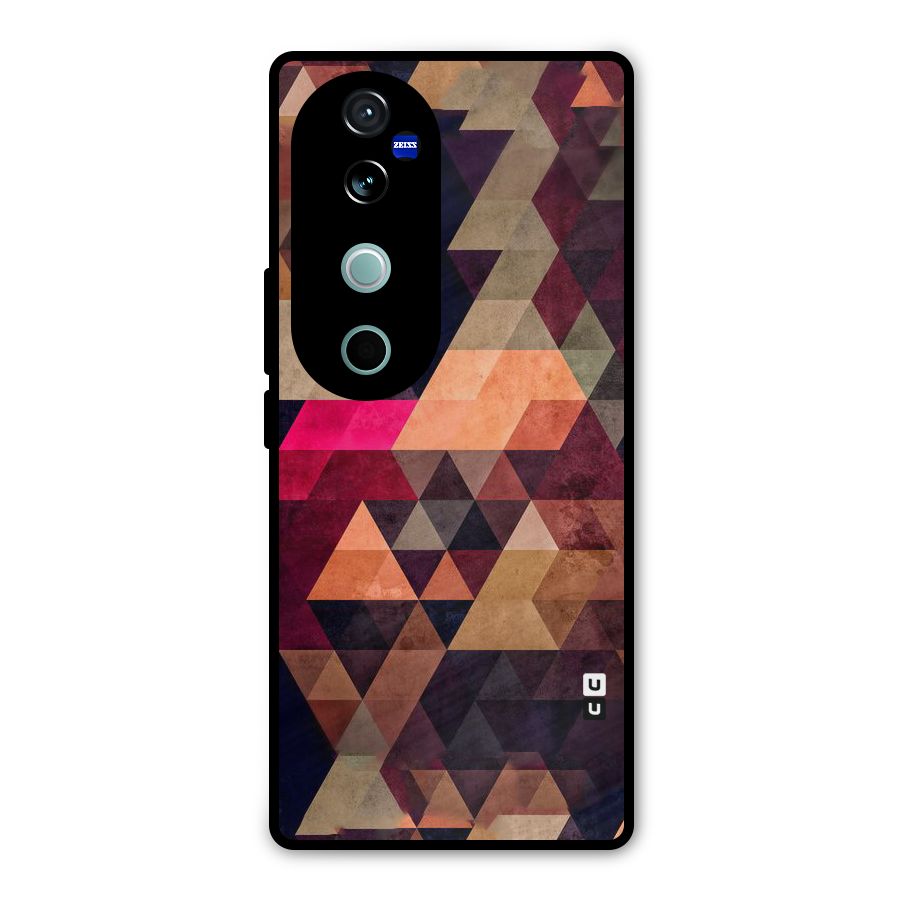 Abstract Beauty Triangles Metal Back Case for Vivo V40 Pro