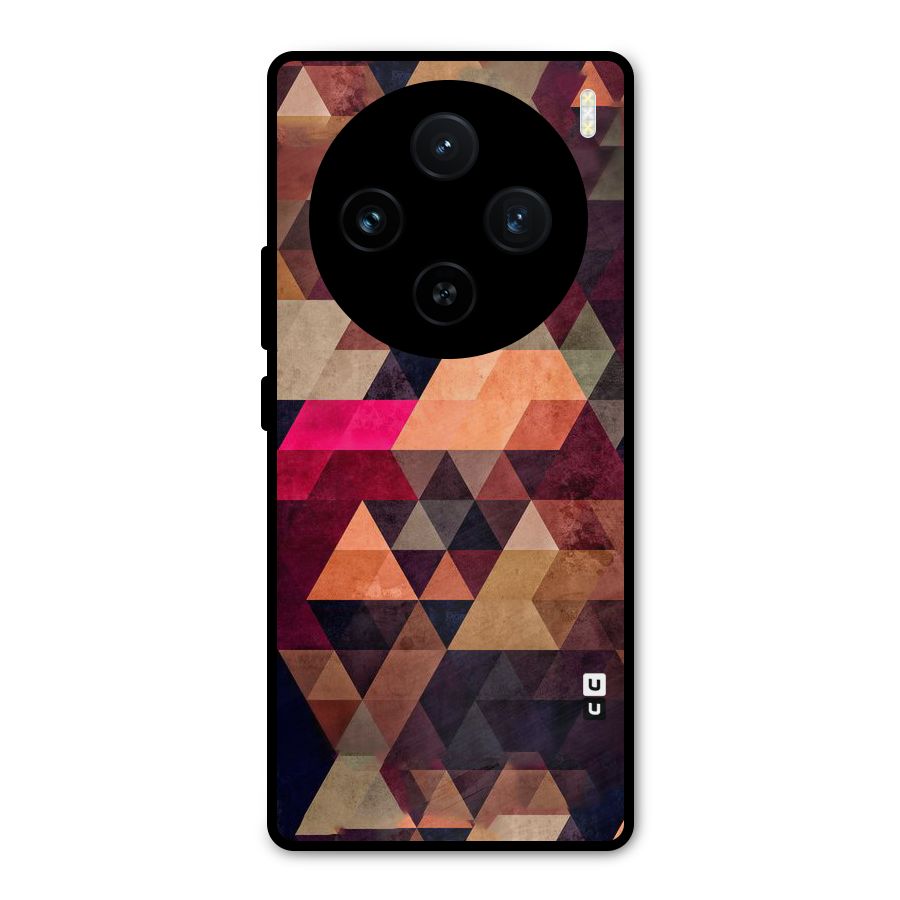 Abstract Beauty Triangles Metal Back Case for Vivo X100