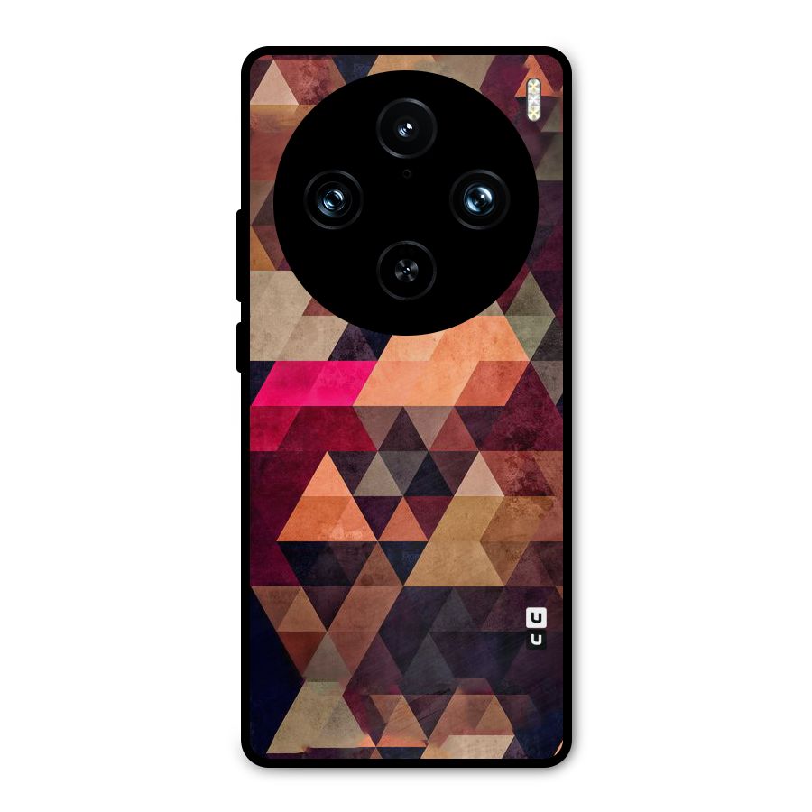 Abstract Beauty Triangles Metal Back Case for Vivo X100 Pro