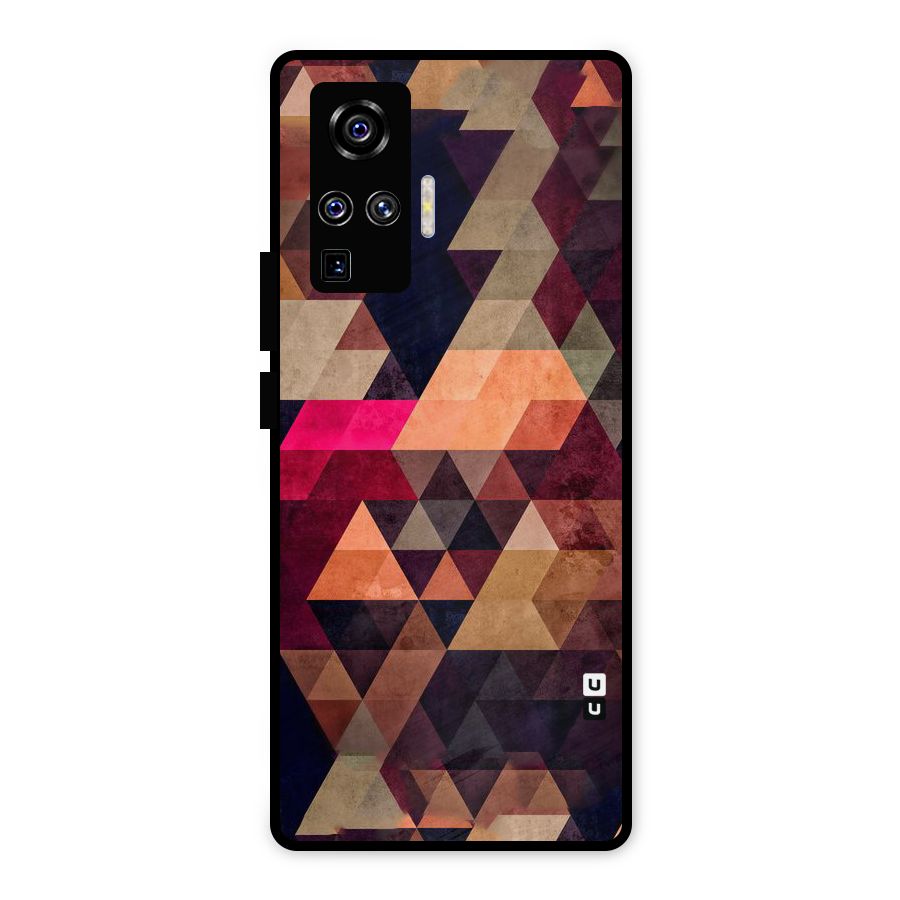 Abstract Beauty Triangles Metal Back Case for Vivo X50 Pro