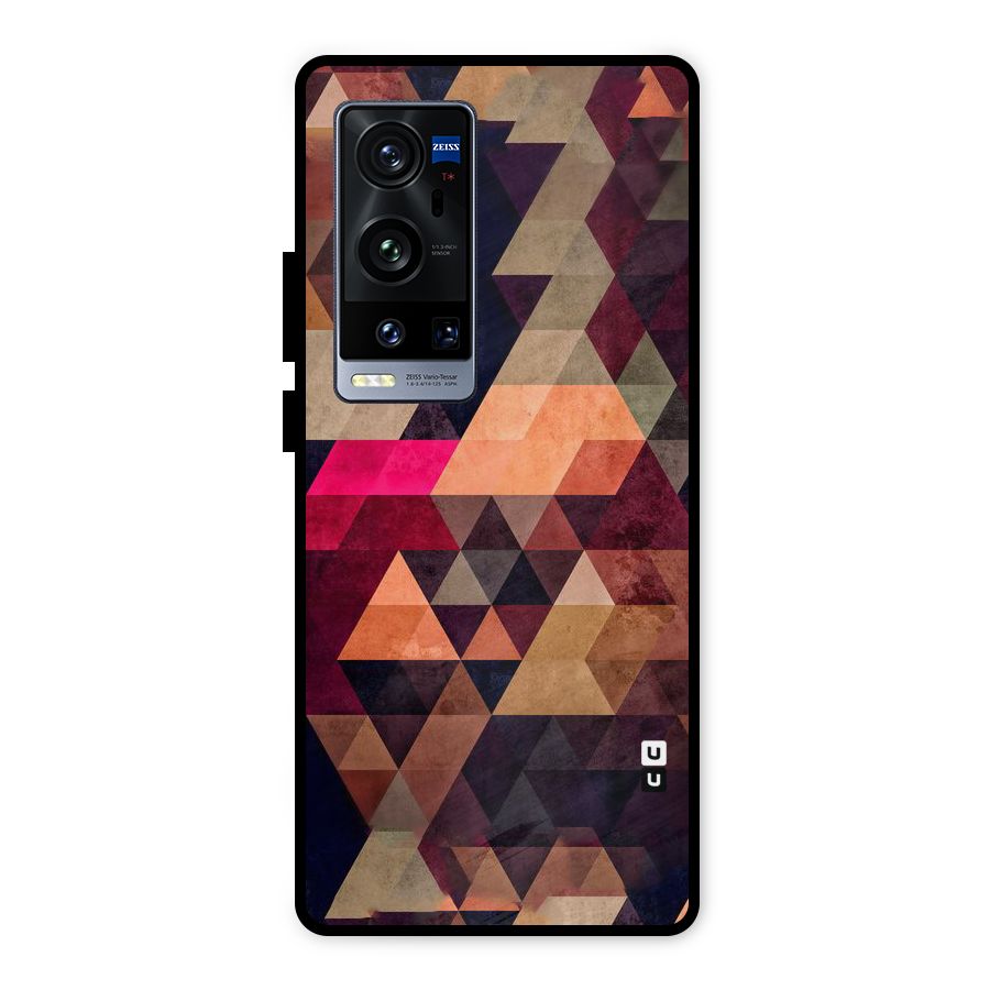 Abstract Beauty Triangles Metal Back Case for Vivo X60 Pro Plus