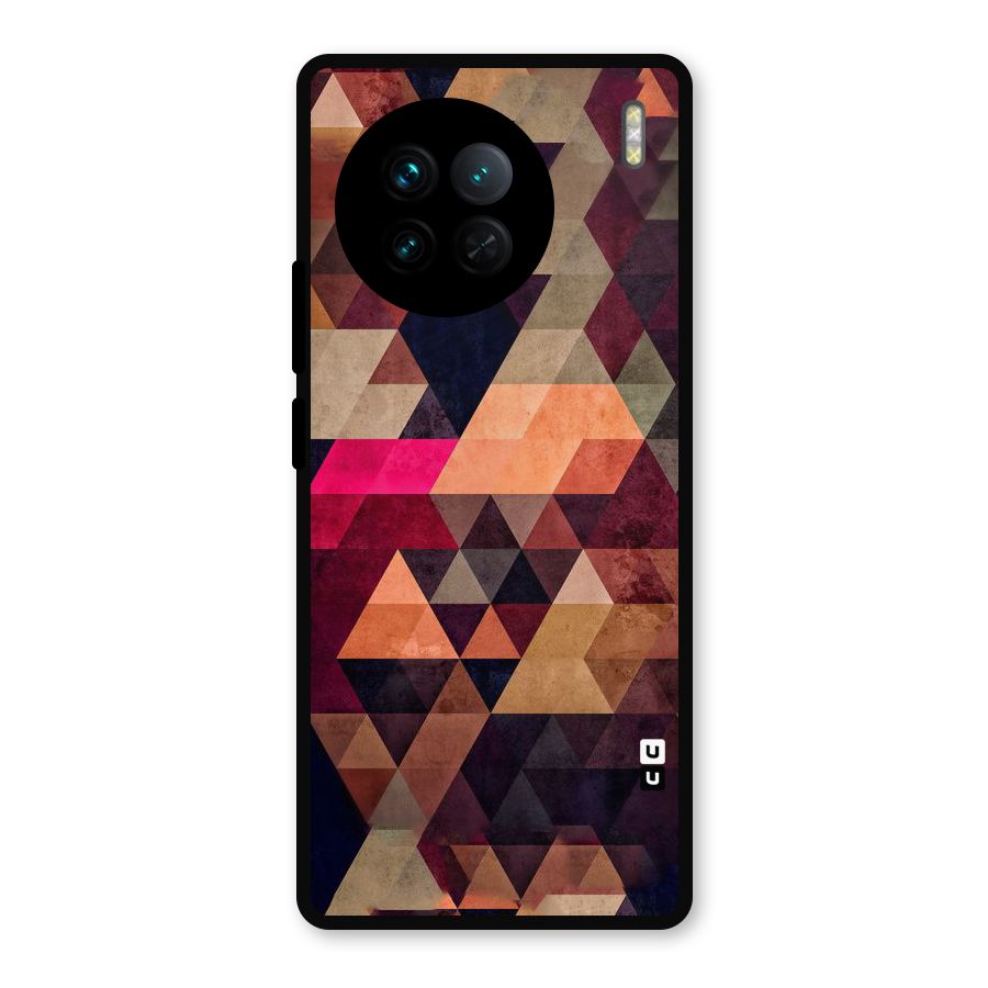 Abstract Beauty Triangles Metal Back Case for Vivo X90