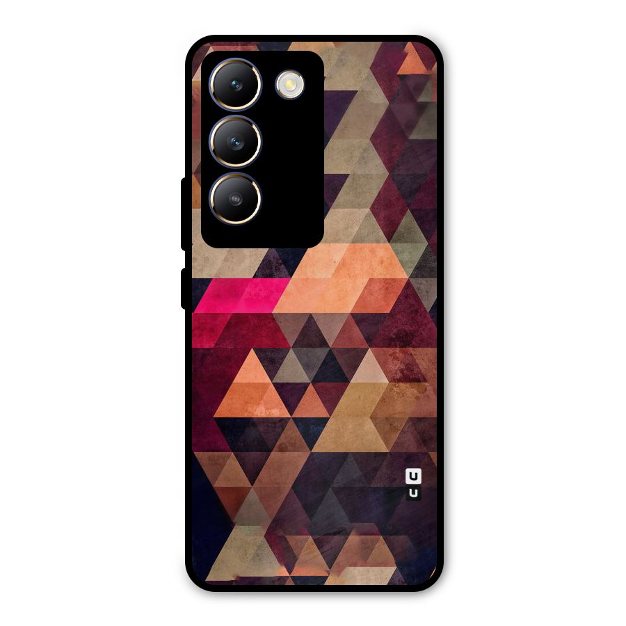 Abstract Beauty Triangles Metal Back Case for Vivo Y200e
