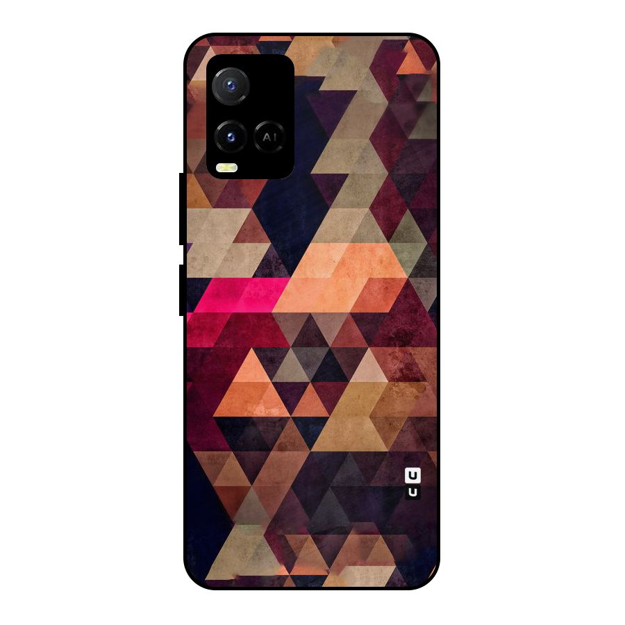 Abstract Beauty Triangles Metal Back Case for Vivo Y21T