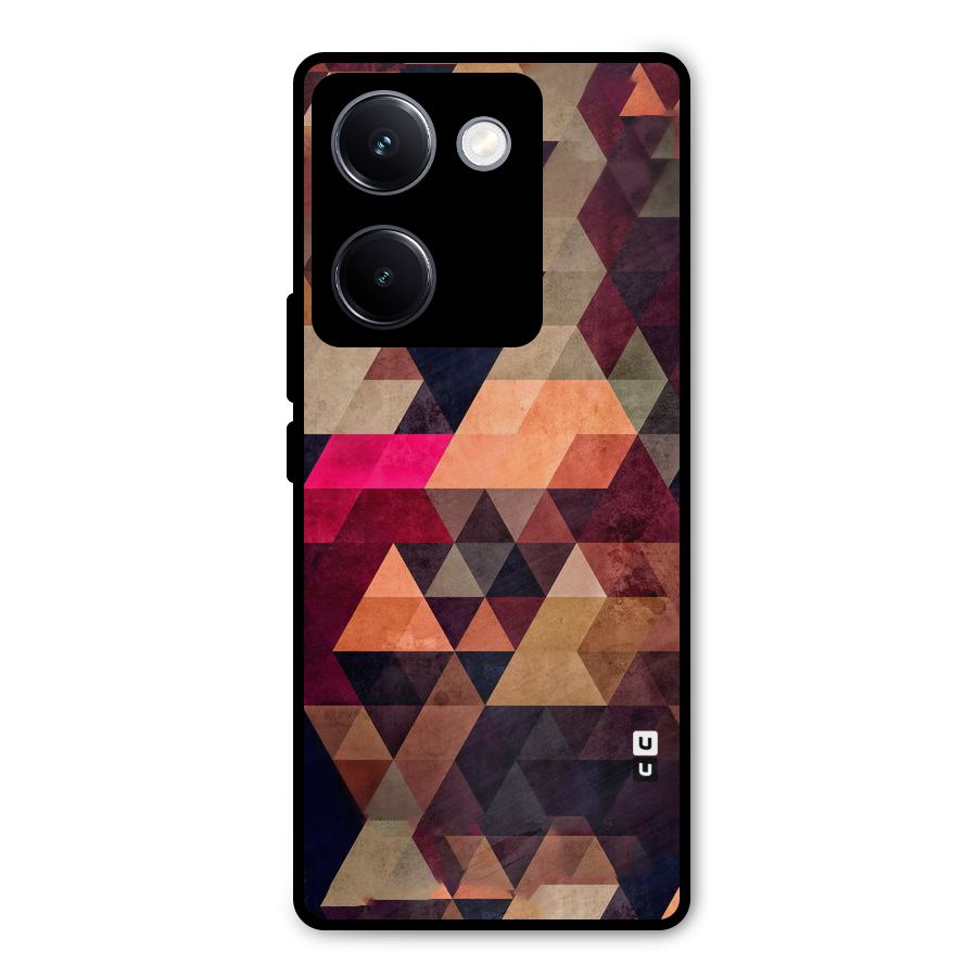 Abstract Beauty Triangles Metal Back Case for Vivo Y300 Plus