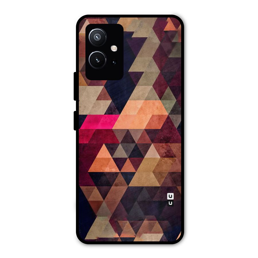Abstract Beauty Triangles Metal Back Case for Vivo Y75 5G