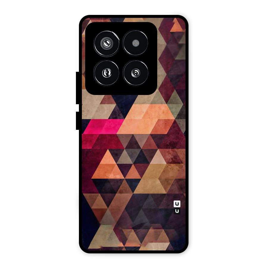 Abstract Beauty Triangles Metal Back Case for Xiaomi 14 Pro