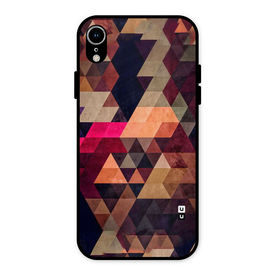 Abstract Beauty Triangles Metal Back Case for iPhone XR