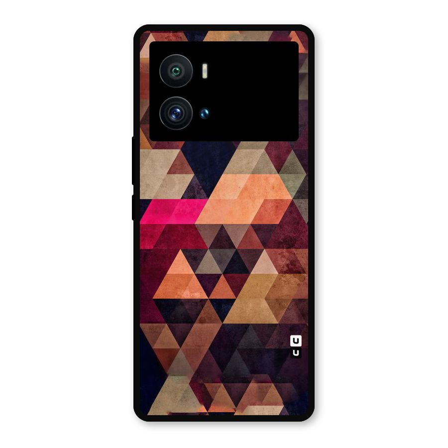 Abstract Beauty Triangles Metal Back Case for iQOO 9 Pro