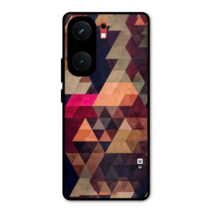 Abstract Beauty Triangles Metal Back Case for iQOO Neo 9 Pro