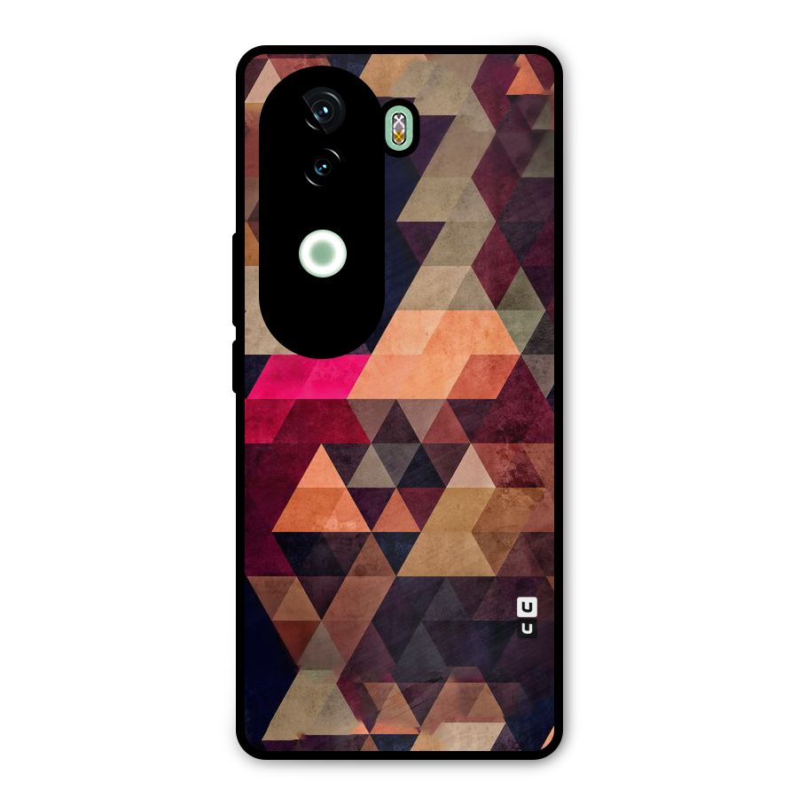 Abstract Beauty Triangles Metal Back Case for iQOO Z9s