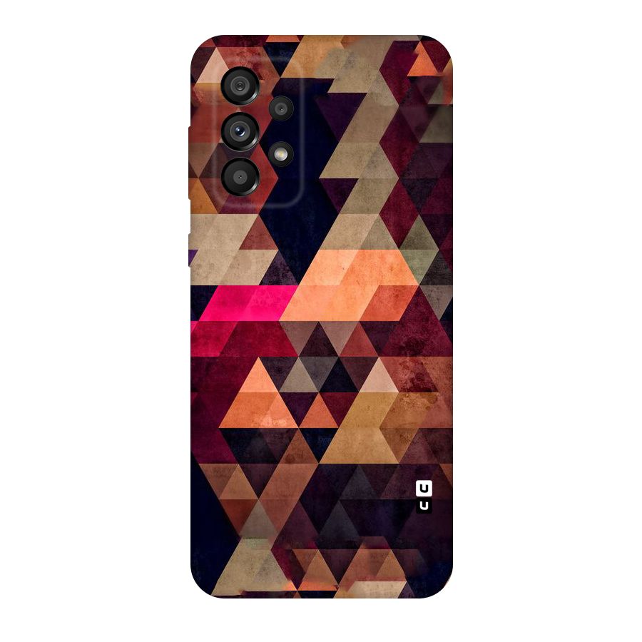 Abstract Beauty Triangles Original Polycarbonate Back Case for Galaxy A73 5G
