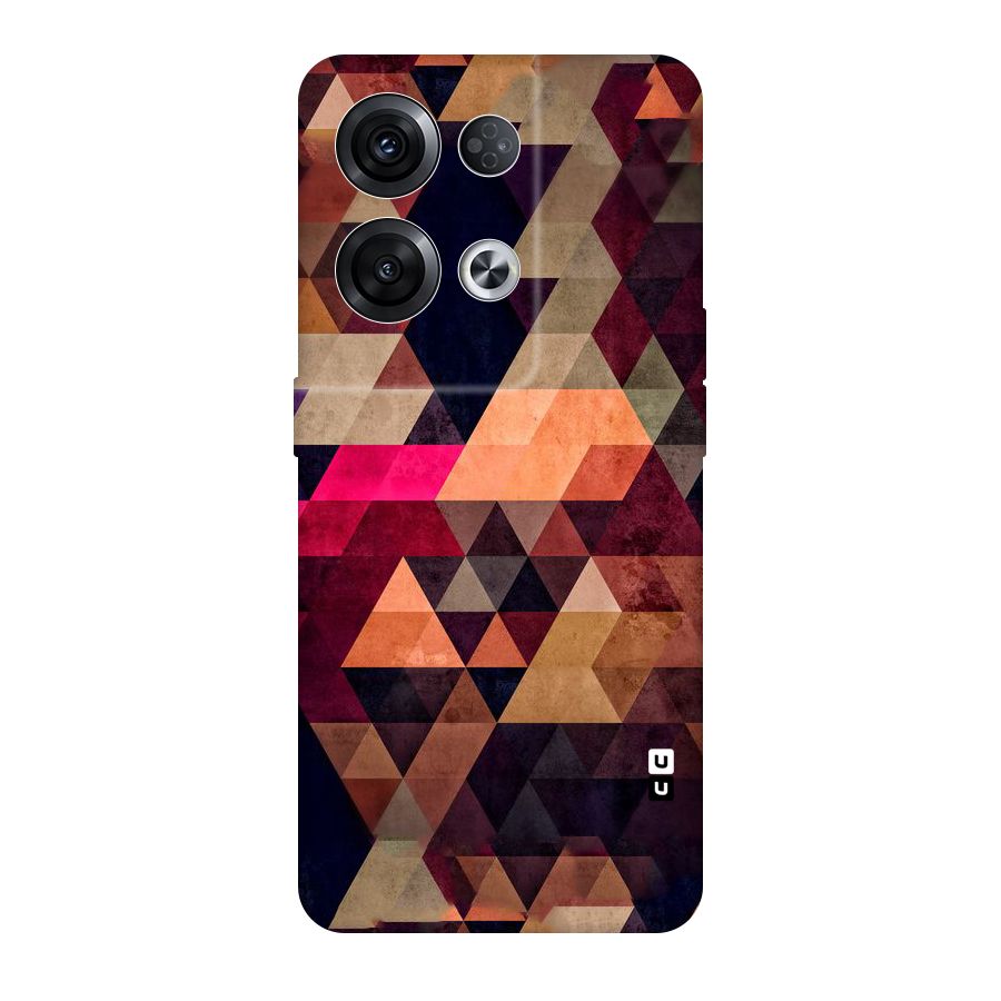 Abstract Beauty Triangles Original Polycarbonate Back Case for Oppo Reno8 Pro 5G