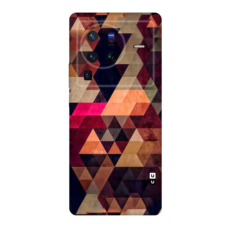 Abstract Beauty Triangles Original Polycarbonate Back Case for Vivo X80
