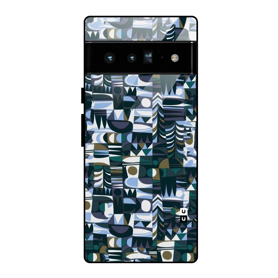 Abstract Blues Glass Back Case for Google Pixel 6 Pro