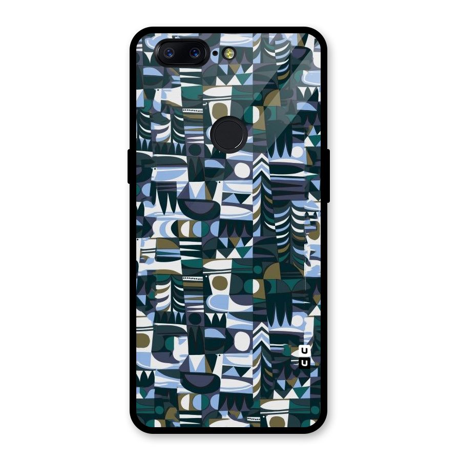 Abstract Blues Glass Back Case for OnePlus 5T