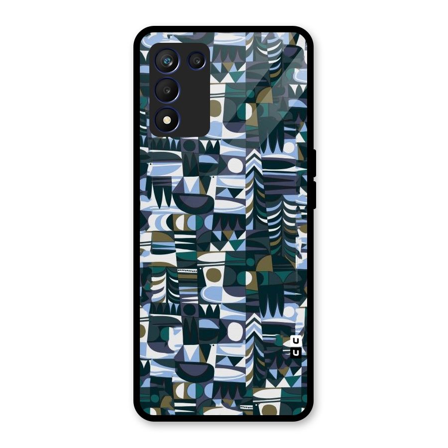 Abstract Blues Glass Back Case for Realme 9 5G Speed