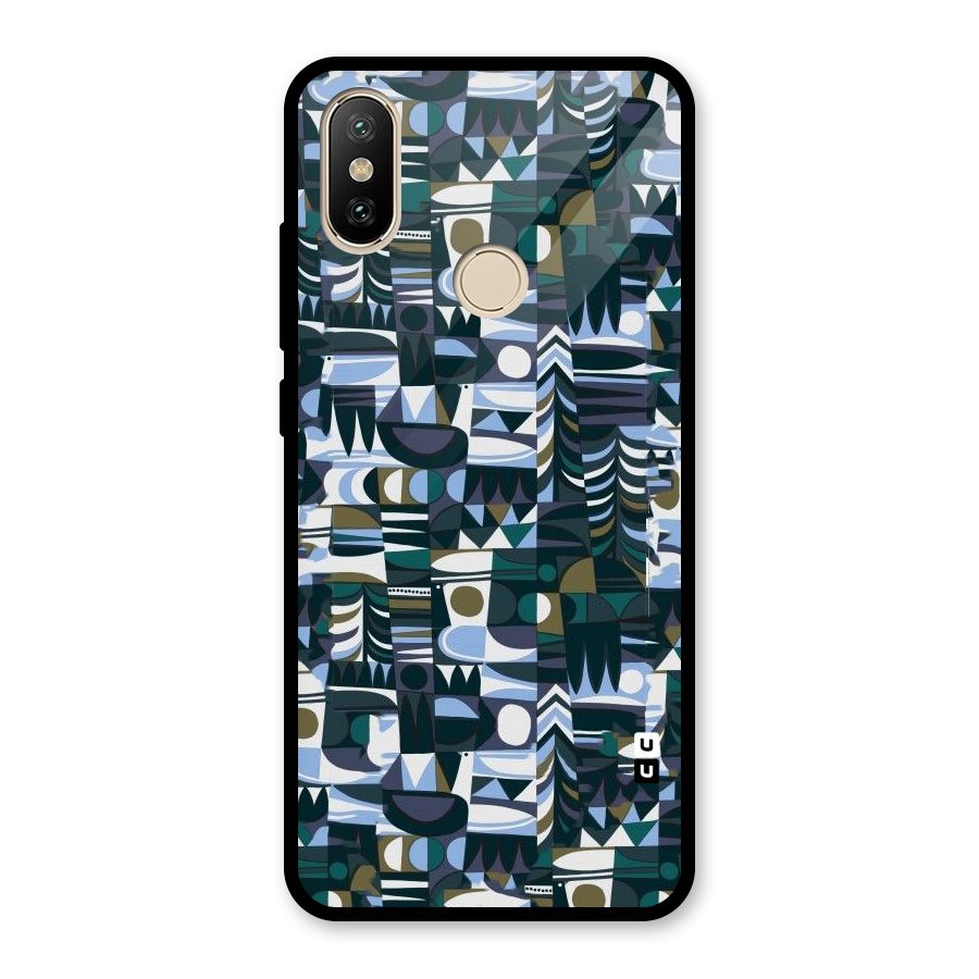Abstract Blues Glass Back Case for Redmi A2