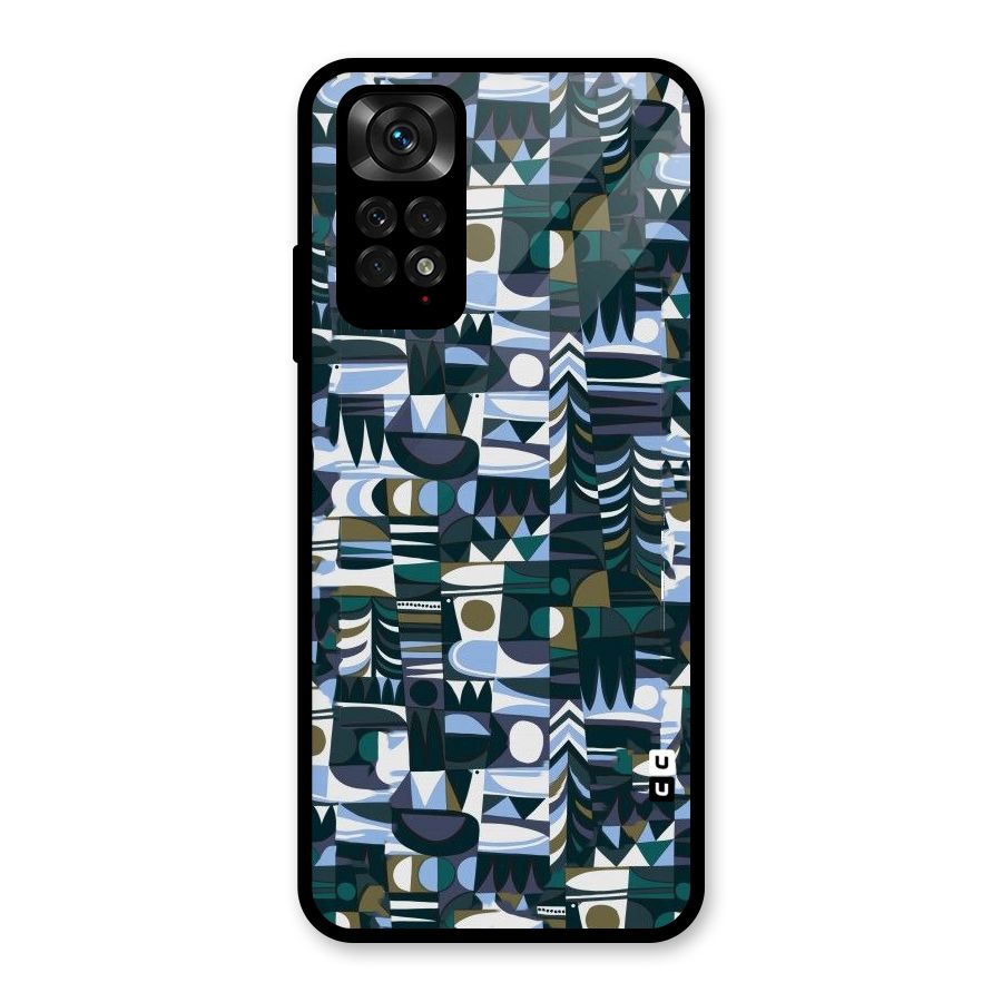 Abstract Blues Glass Back Case for Redmi Note 11S