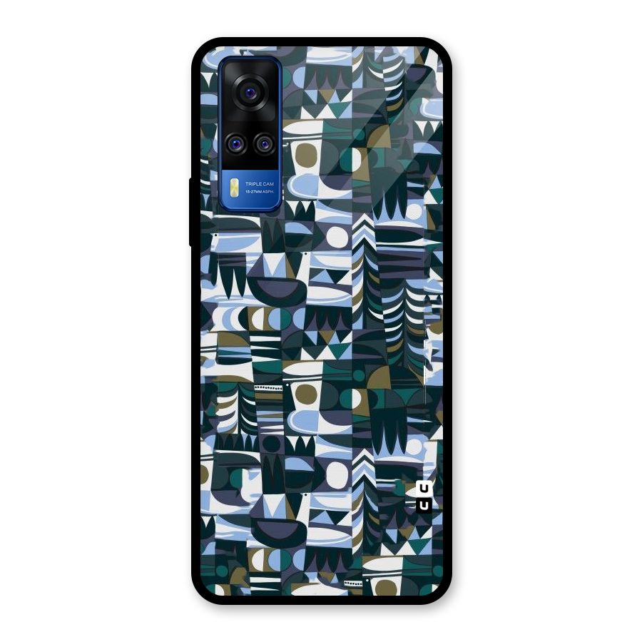 Abstract Blues Glass Back Case for Vivo Y31