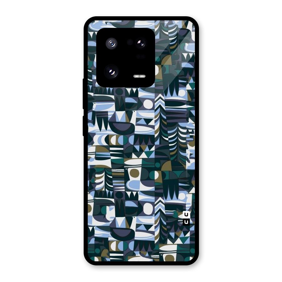 Abstract Blues Glass Back Case for Xiaomi 13 Pro
