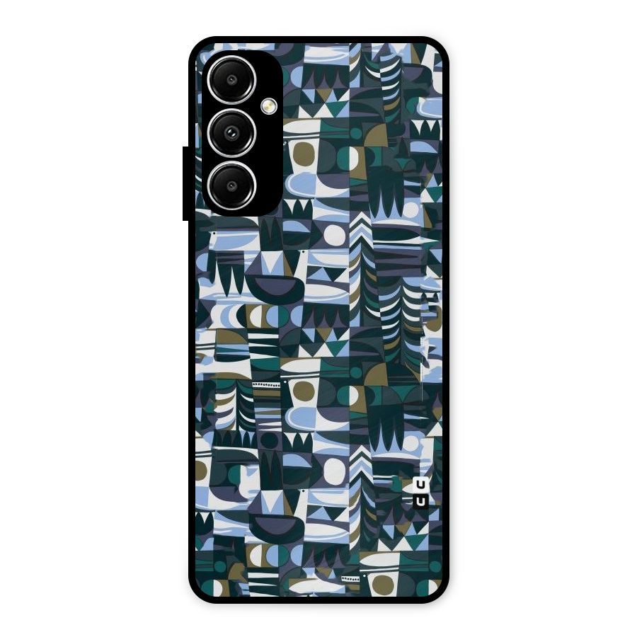 Abstract Blues Metal Back Case for Galaxy A05s