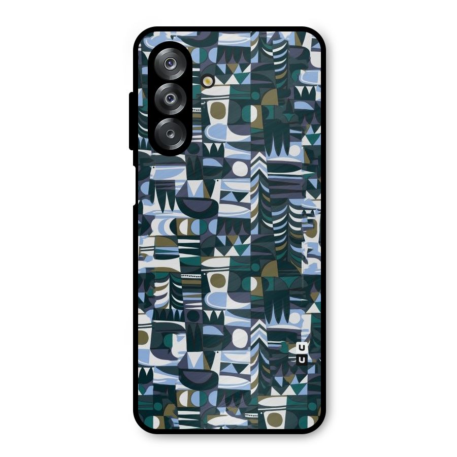 Abstract Blues Metal Back Case for Galaxy A26