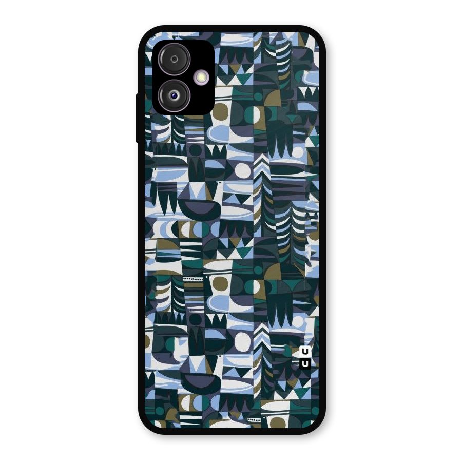 Abstract Blues Metal Back Case for Galaxy F14
