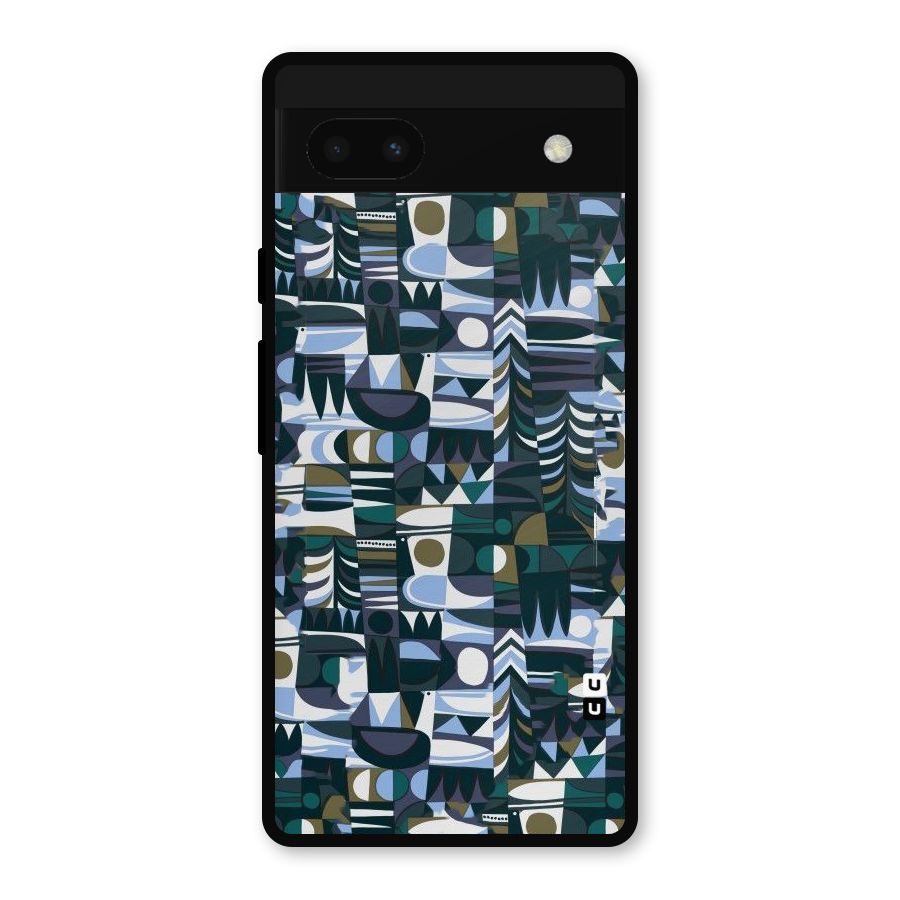 Abstract Blues Metal Back Case for Google Pixel 6a