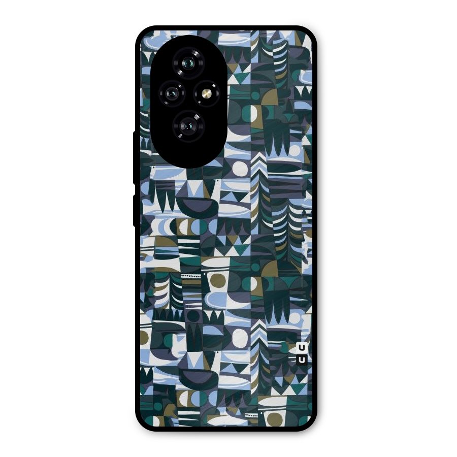 Abstract Blues Metal Back Case for Honor 200