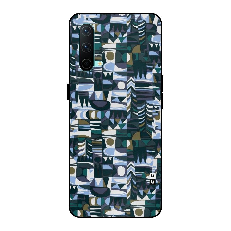Abstract Blues Metal Back Case for OnePlus Nord CE 5G