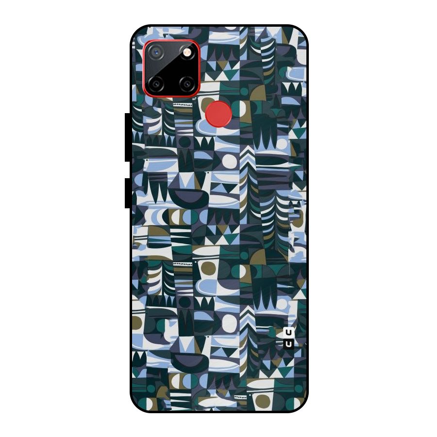 Abstract Blues Metal Back Case for Realme C12