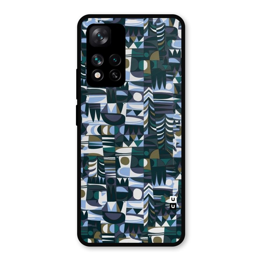 Abstract Blues Metal Back Case for Xiaomi 11i Hypercharge 5G
