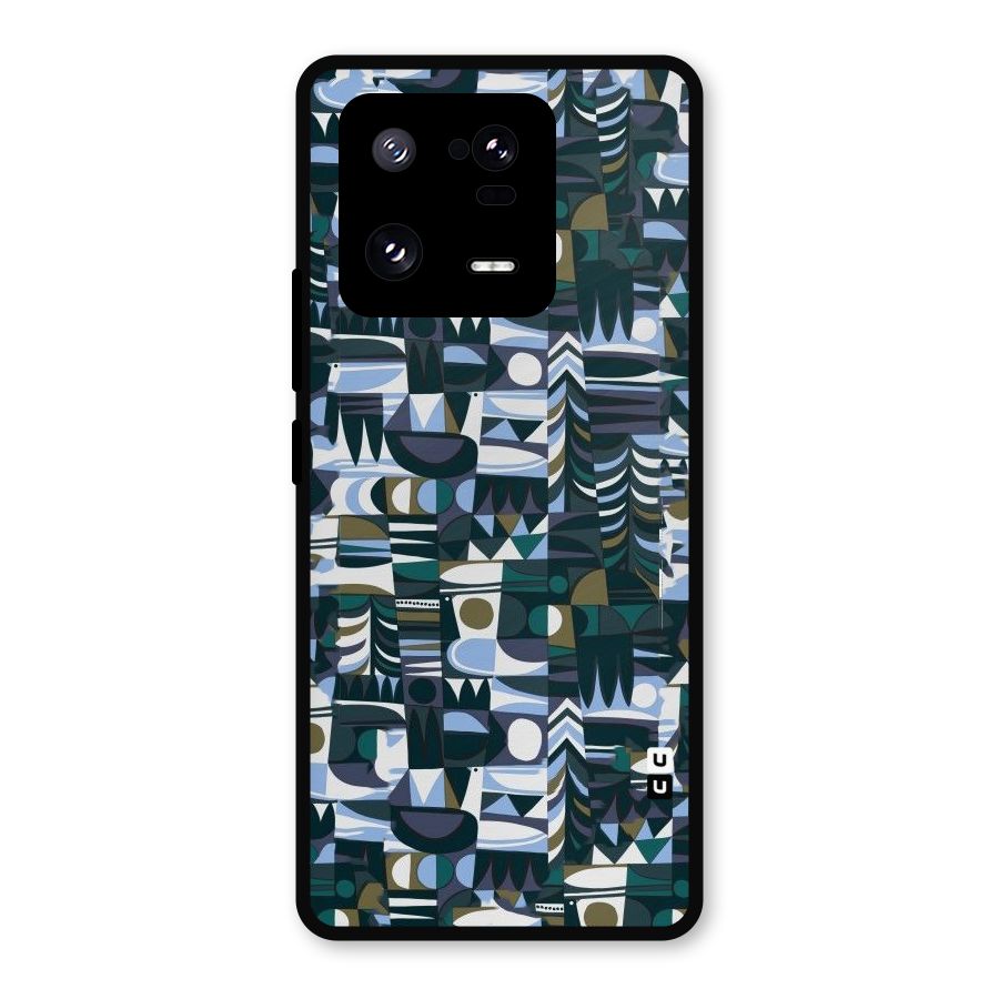 Abstract Blues Metal Back Case for Xiaomi 13 Pro