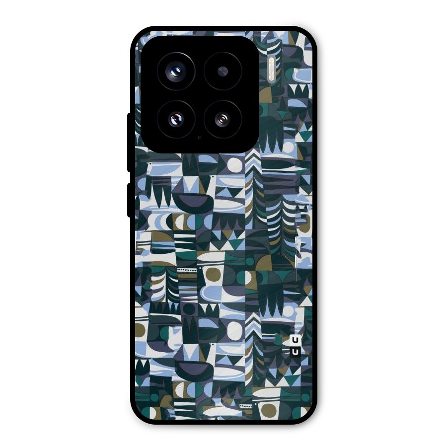 Abstract Blues Metal Back Case for Xiaomi 15