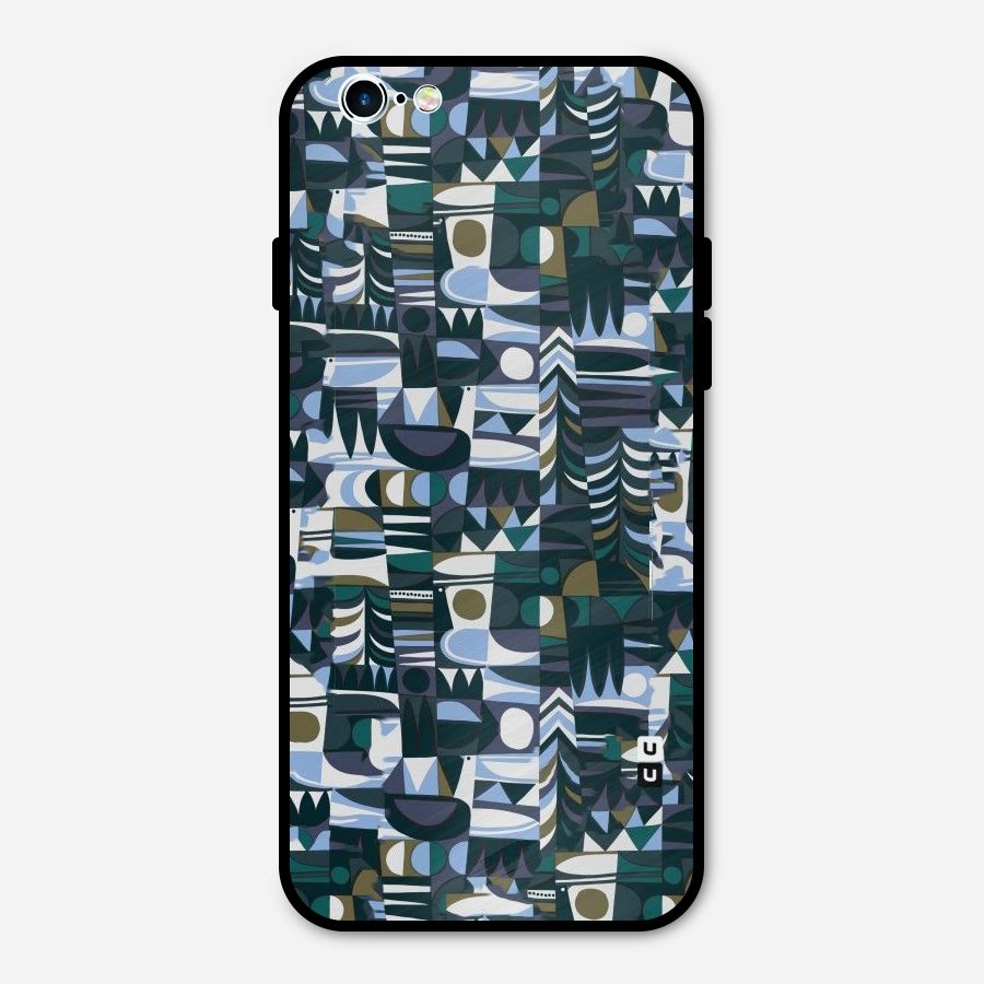 Abstract Blues Metal Back Case for iPhone 6 6s