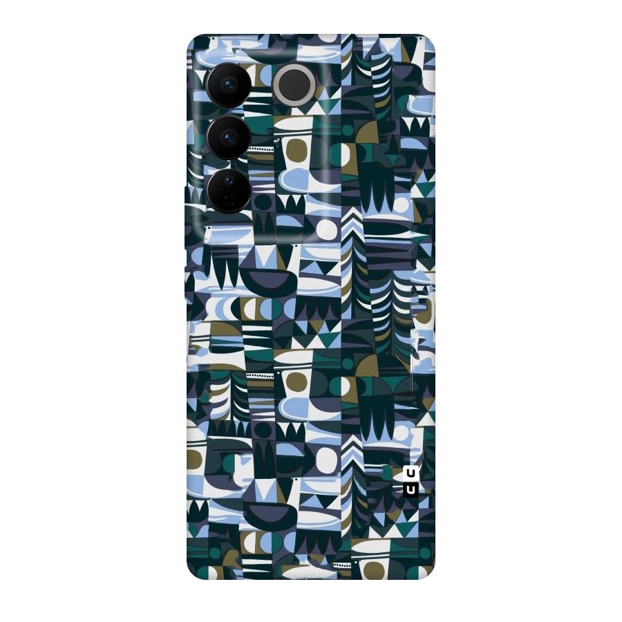Abstract Blues Original Polycarbonate Back Case for Vivo V27