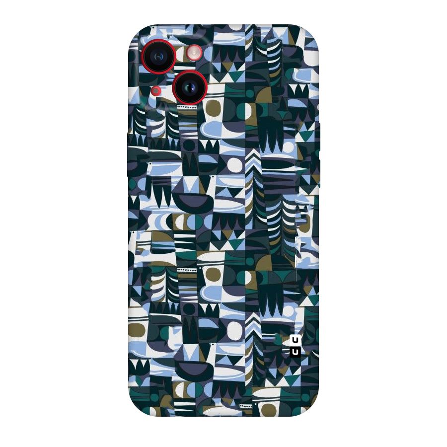 Abstract Blues Original Polycarbonate Back Case for iPhone 14 Plus