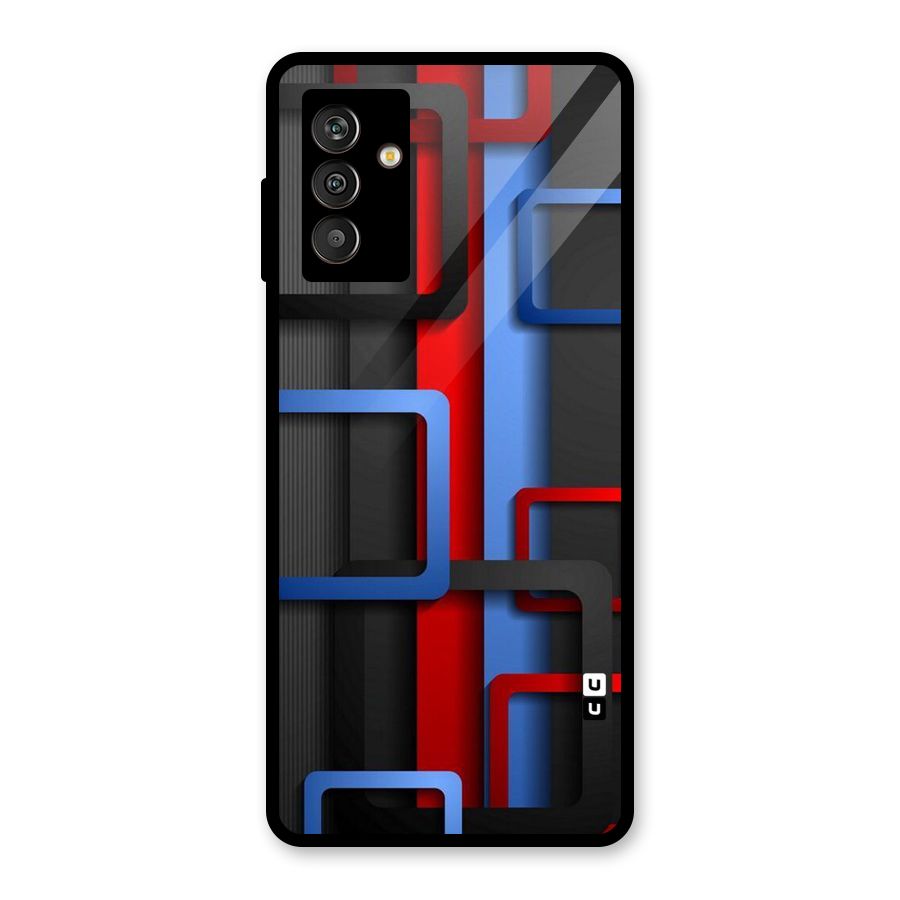 Abstract Box Glass Back Case for Galaxy M13