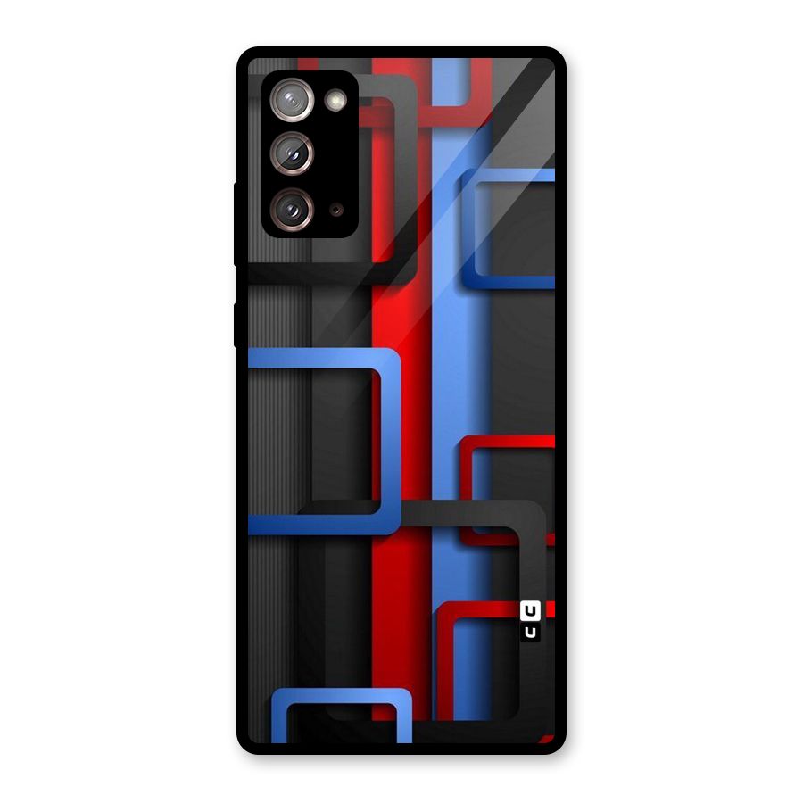 Abstract Box Glass Back Case for Galaxy Note 20
