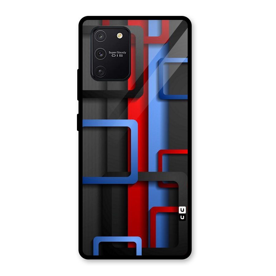 Abstract Box Glass Back Case for Galaxy S10 Lite