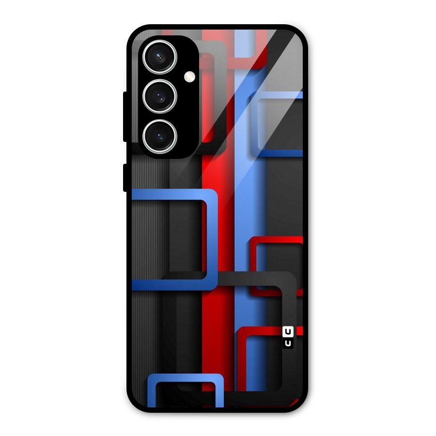 Abstract Box Glass Back Case for Galaxy S23 FE