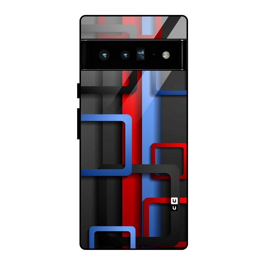Abstract Box Glass Back Case for Google Pixel 6 Pro