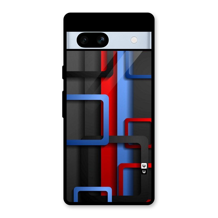 Abstract Box Glass Back Case for Google Pixel 7a