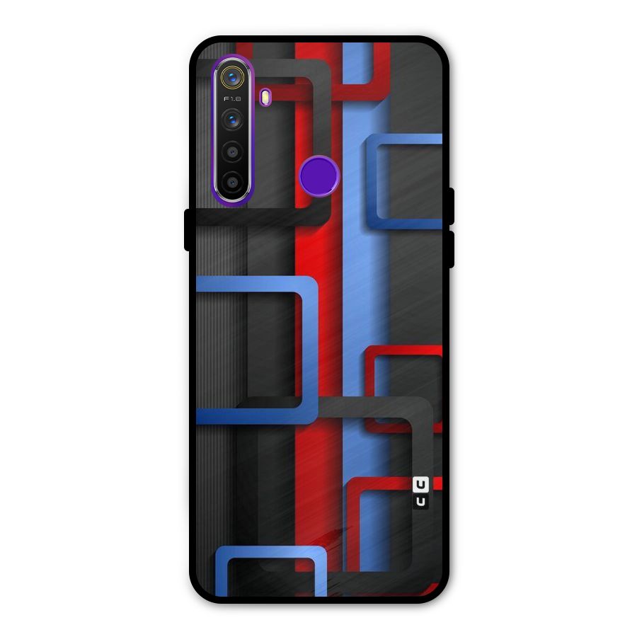Abstract Box Glass Back Case for Realme 5s