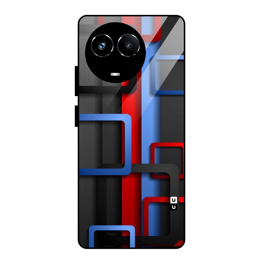Abstract Box Glass Back Case for Realme Narzo 60X