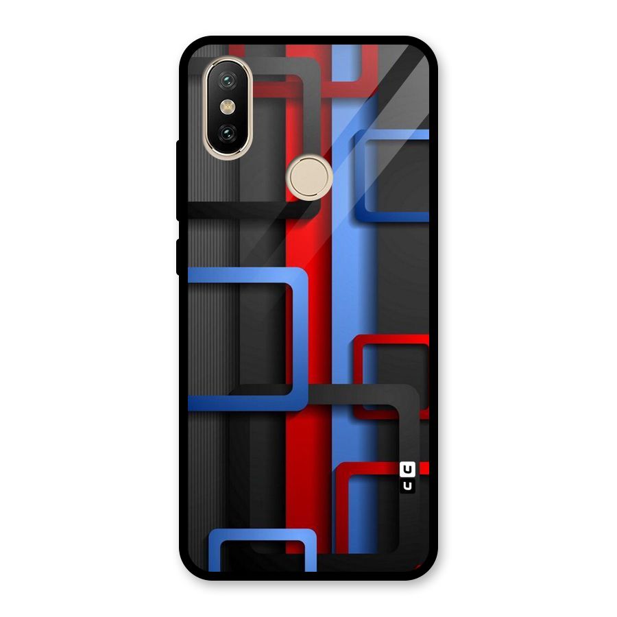 Abstract Box Glass Back Case for Redmi A2
